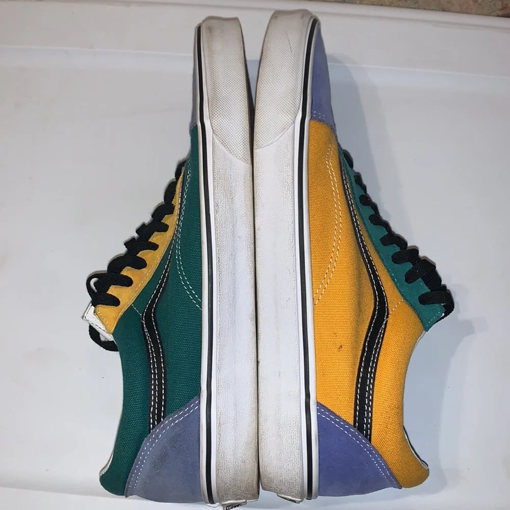 Vans Green Yellow Blue Color way Sneakers Men’s Size 12